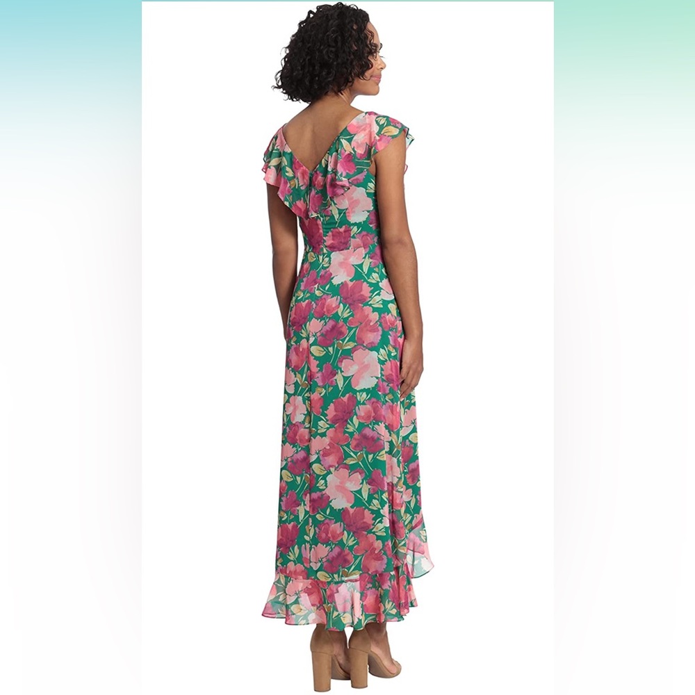 London Times Floral Ruffle Maxi - Picture 3 of 12